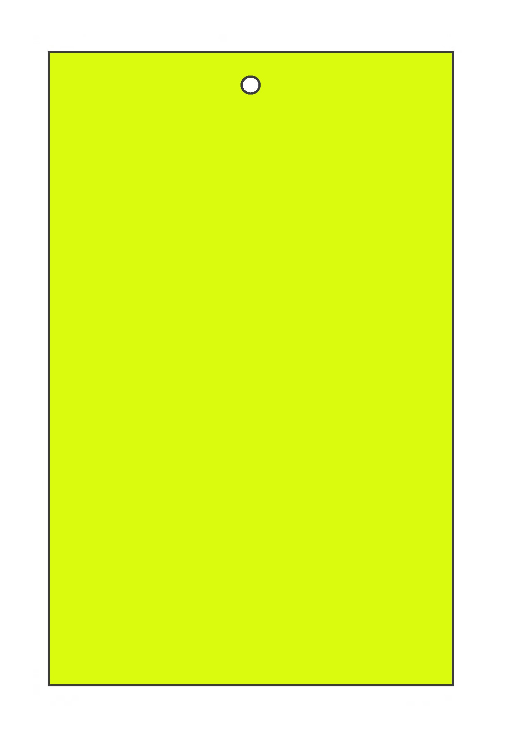  Blank Cards Tags Bright Yellow Fluorescent Chartreuse with hole, no string